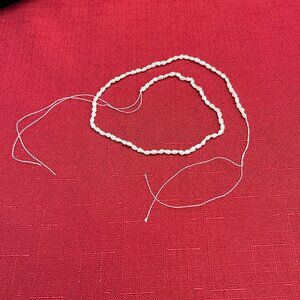 Vintage 16" String Of Oval White River Pearls